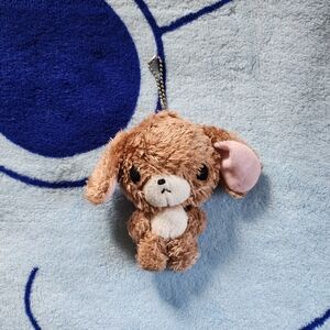 Official Sanrio Vintage Sugarbunnies Kurousa Pink Tag Plush Keychain